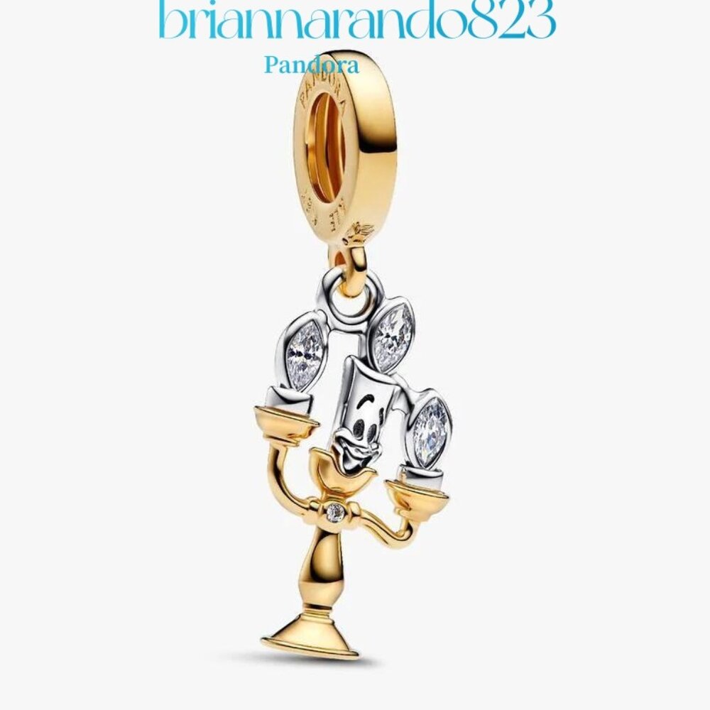 Pandora Disney Beauty And The Beast Lumiere Dangl… - image 1